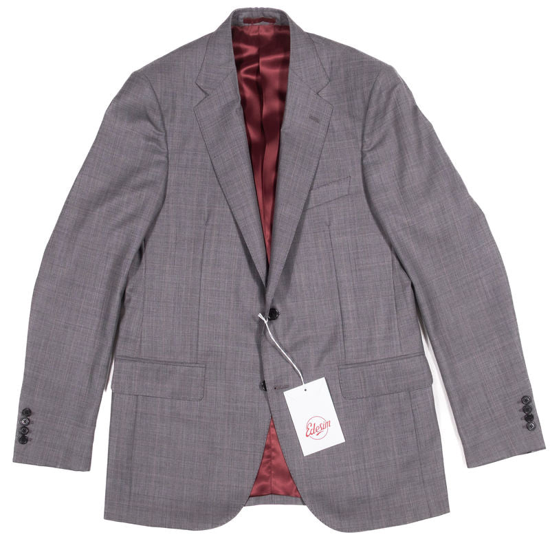 Neapolitan Hand Tailored Grey Prince of Wales Check Holland & Sherry Suit Sz 50