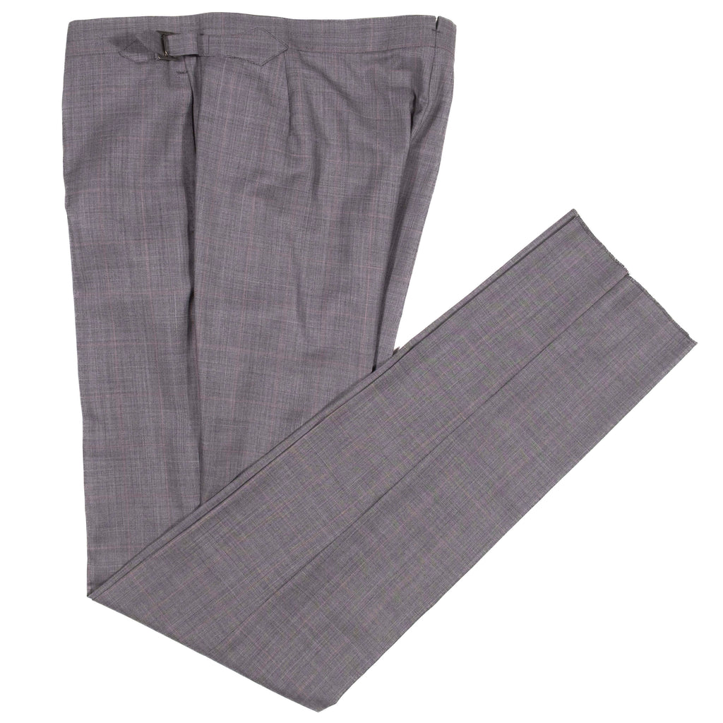 Neapolitan Hand Tailored Grey Prince of Wales Check Holland & Sherry Suit Sz 50