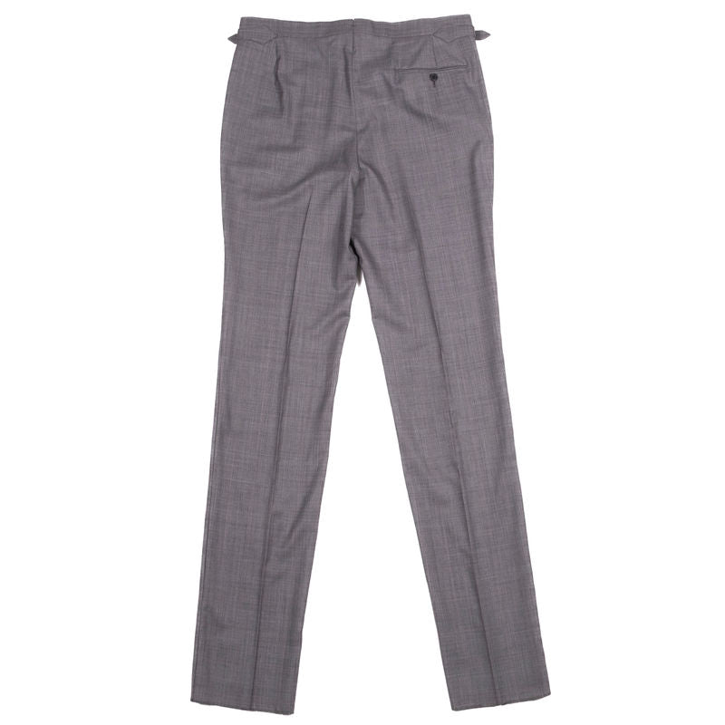 Neapolitan Hand Tailored Grey Prince of Wales Check Holland & Sherry Suit Sz 50