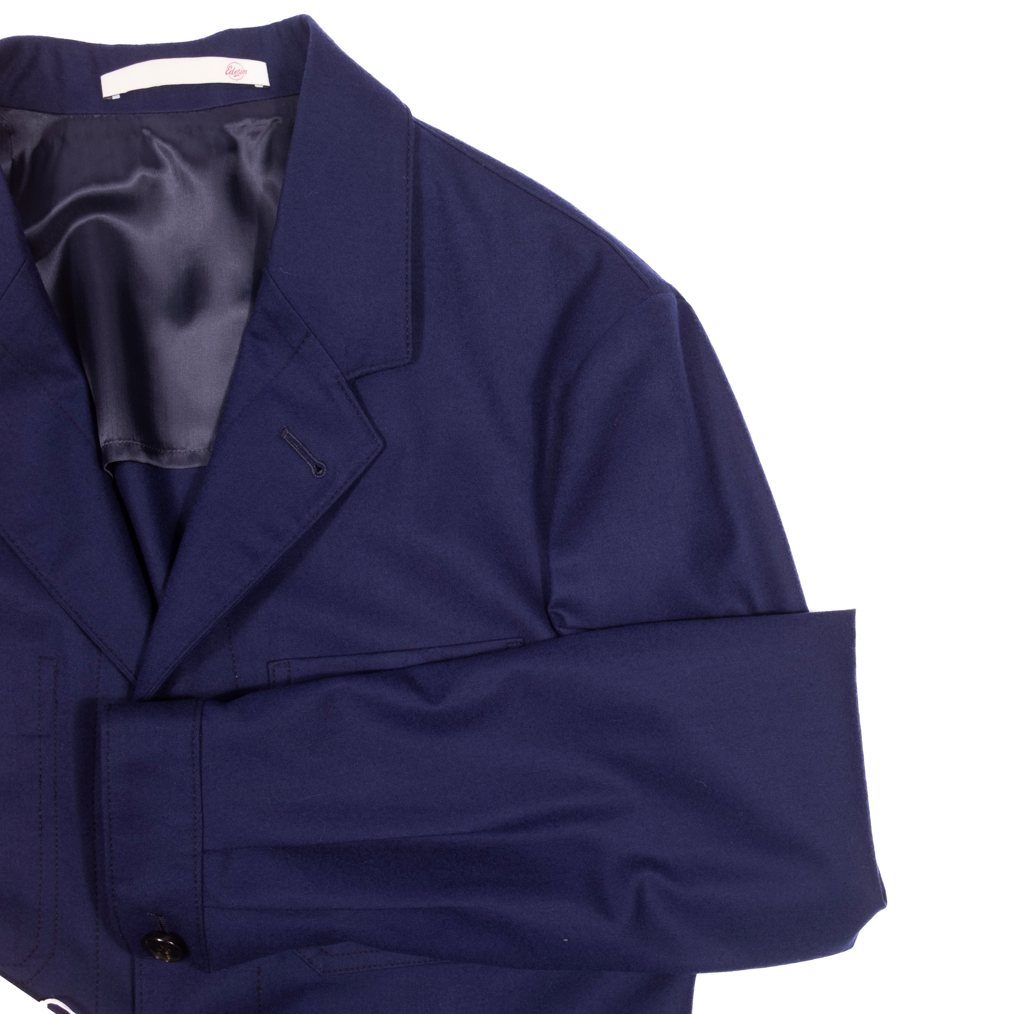Neapolitan Hand Tailored Navy Wool Chore Jacket