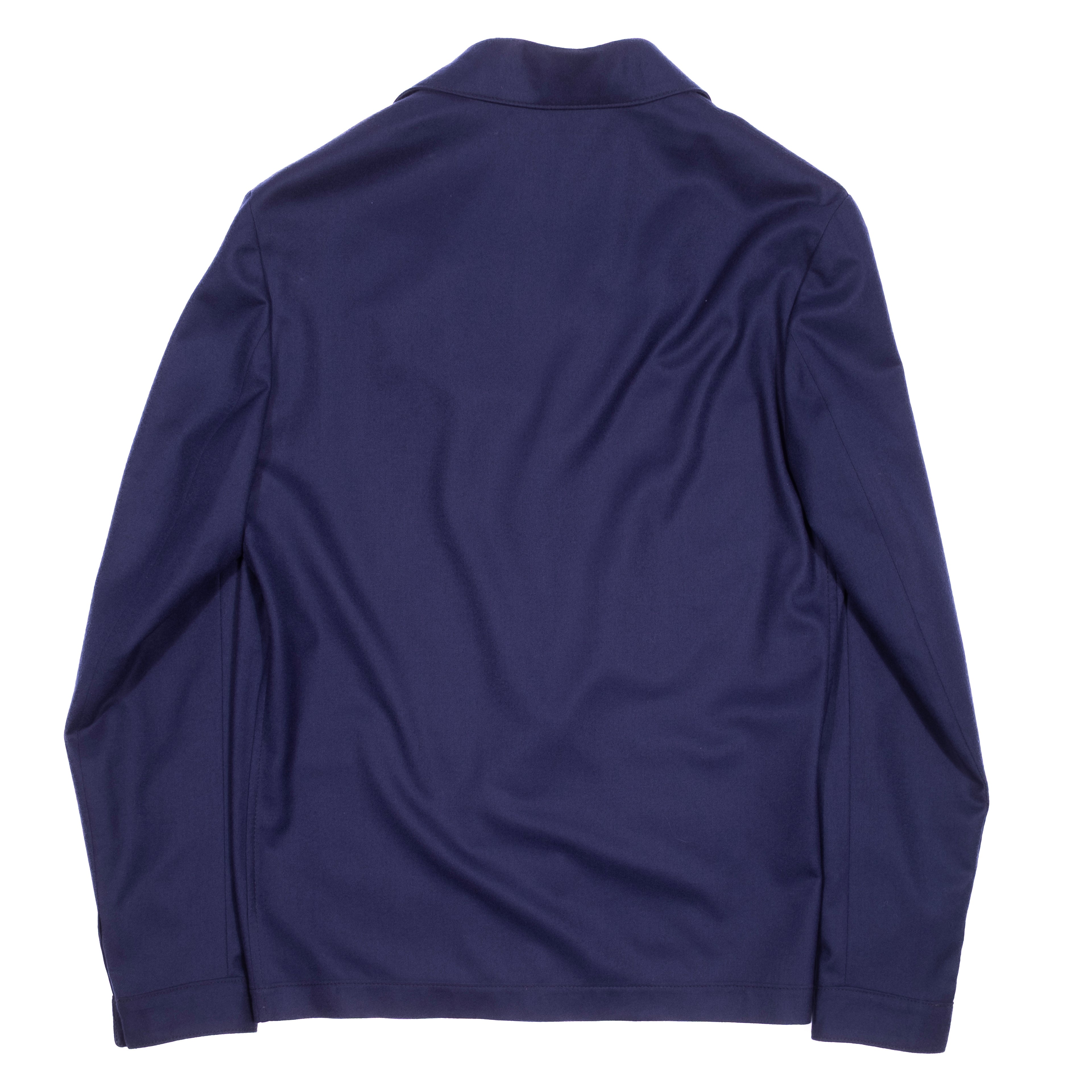 Neapolitan Hand Tailored Navy Fox Flannel Chore Jacket