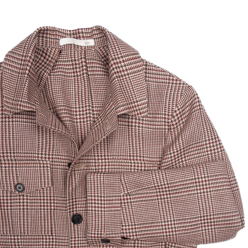 Brown Checked Safari Jacket