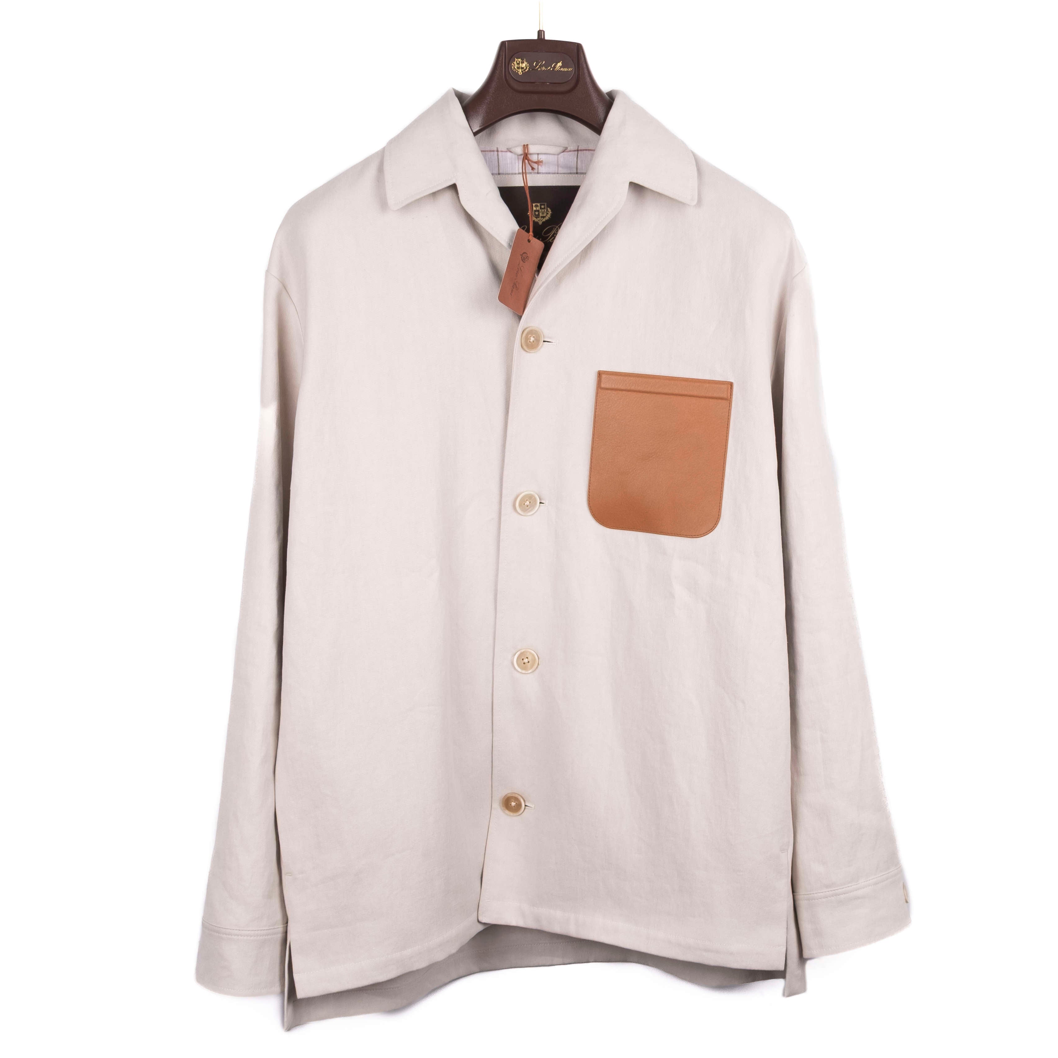 Exclusive Loro Piana Beige Linen Overshirt