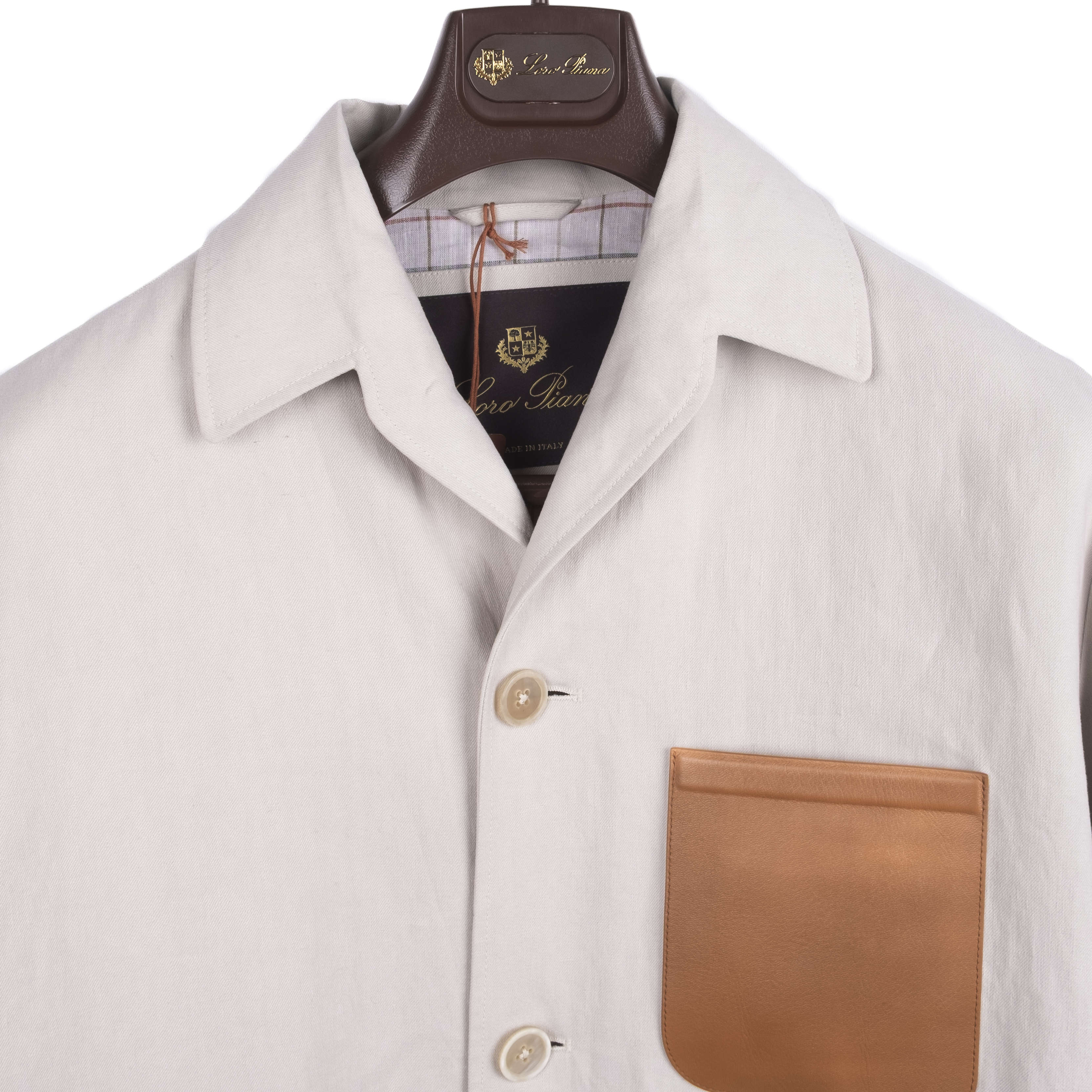 Exclusive Loro Piana Beige Linen Overshirt