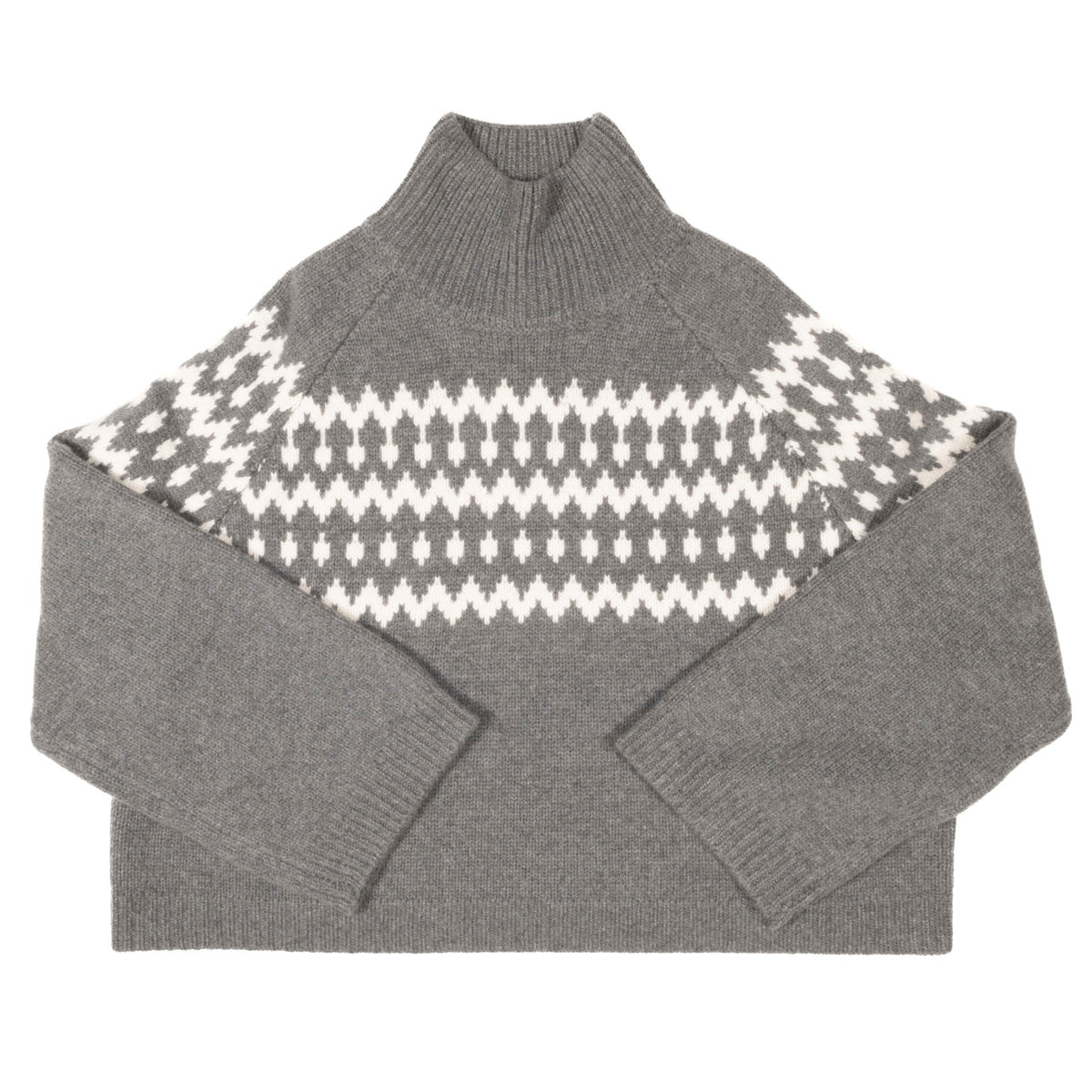 Fair Isle turtleneck Grey Cashmere