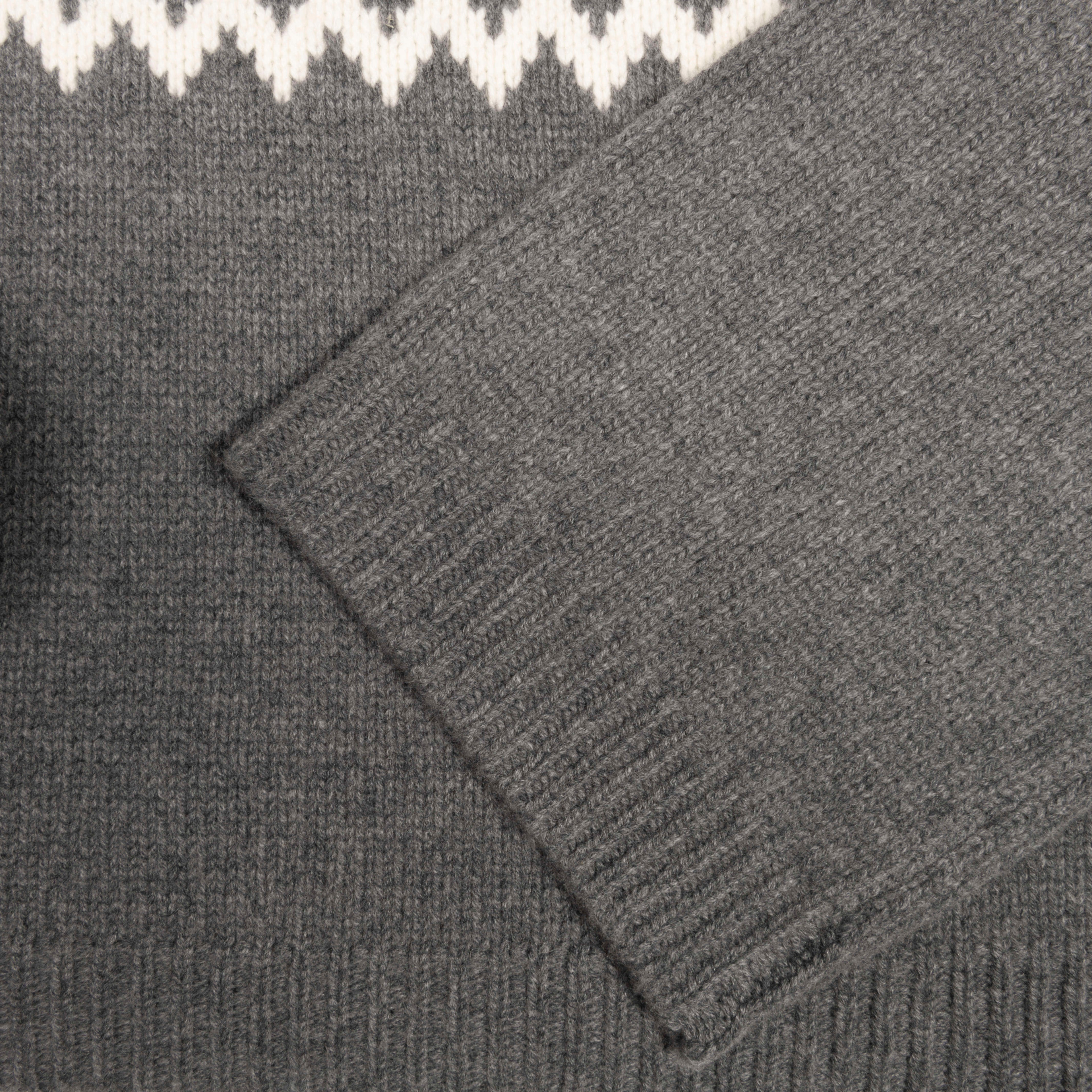 Fair Isle turtleneck Grey Cashmere