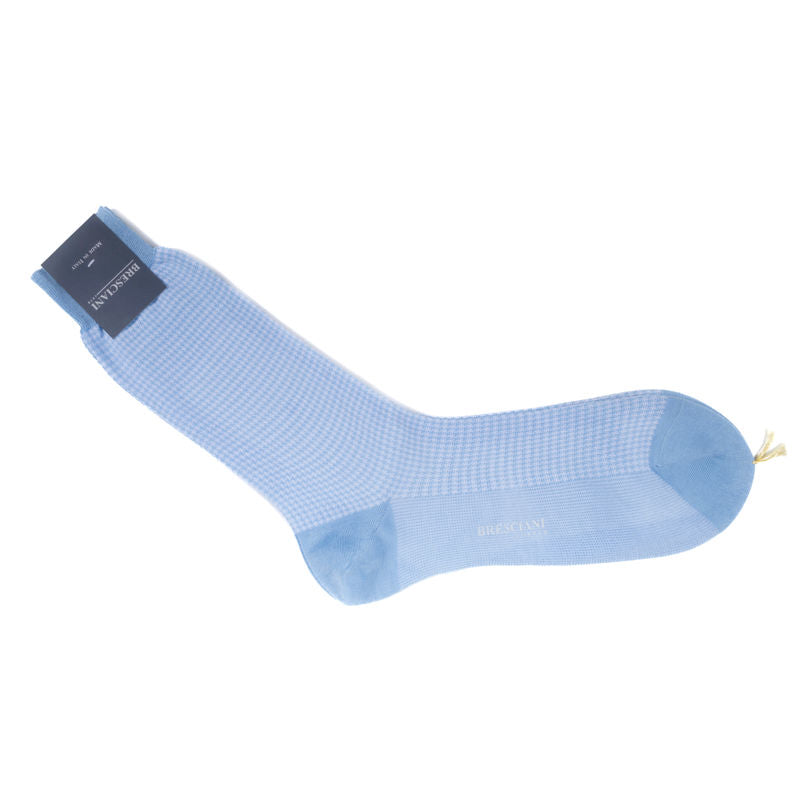 Blue houndstooth Mid Calf Sock