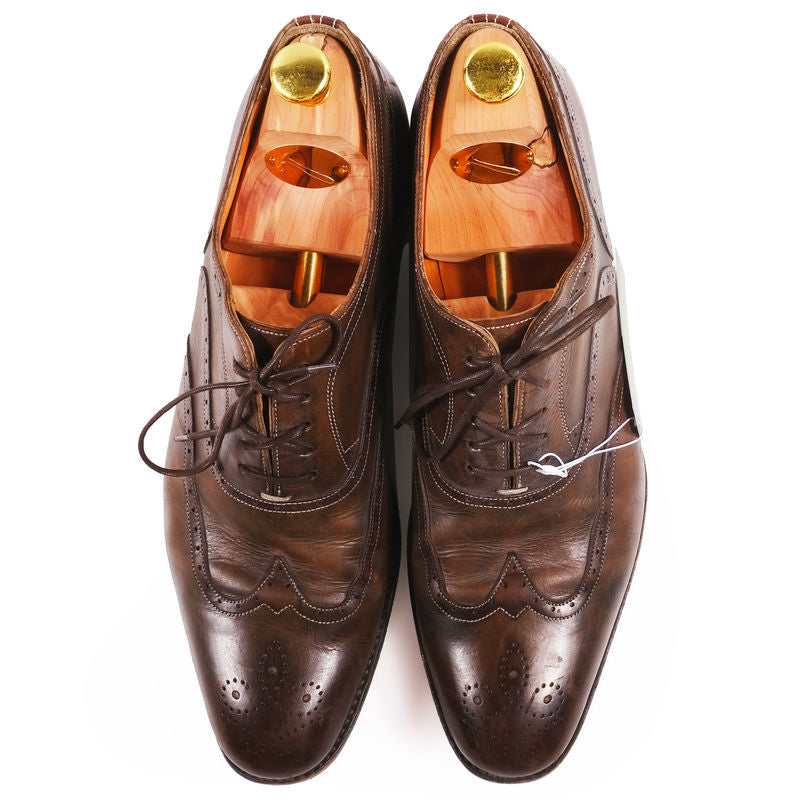 Santoni Brown Leather Oxford Brogues