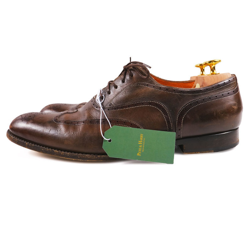 Santoni Brown Leather Oxford Brogues