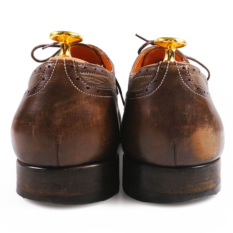 Santoni Brown Leather Oxford Brogues