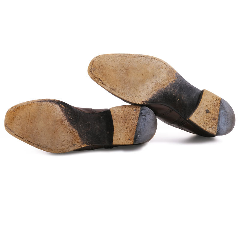 Santoni Brown Leather Oxford Brogues