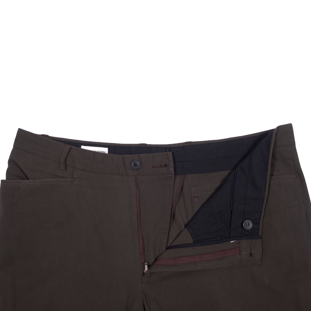 Dries Van Noten Brown Cotton Trousers Sz 54