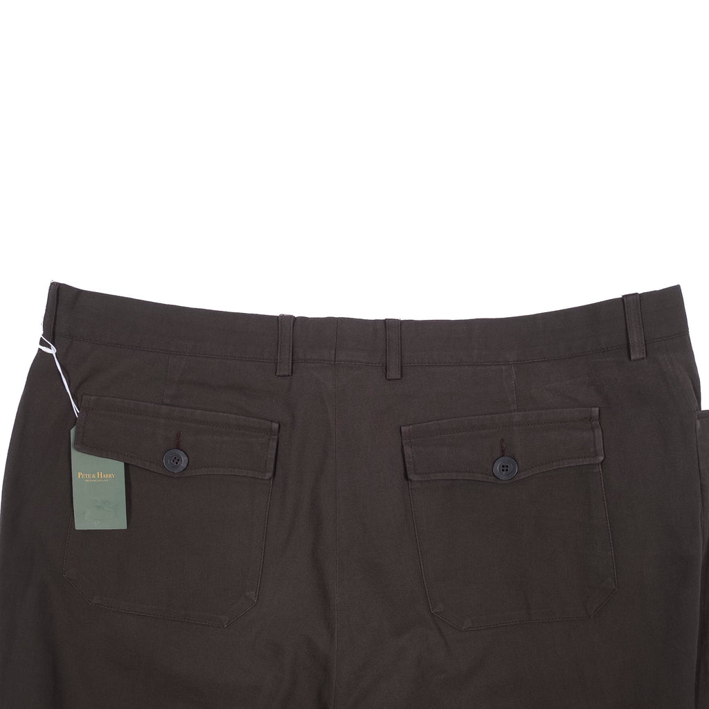 Dries Van Noten Brown Cotton Trousers Sz 54