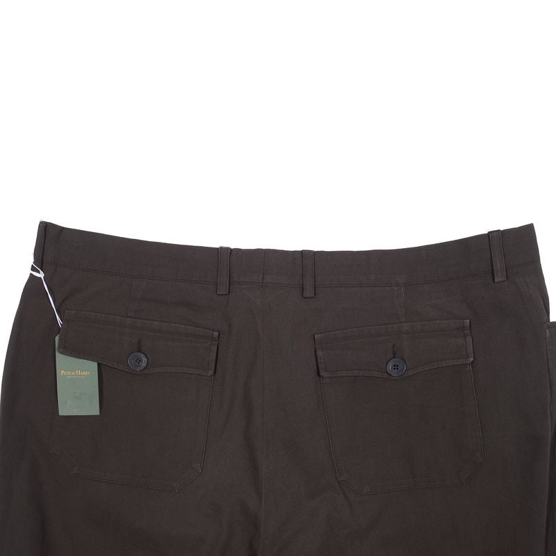 Dries Van Noten Brown Cotton Trousers Sz 54