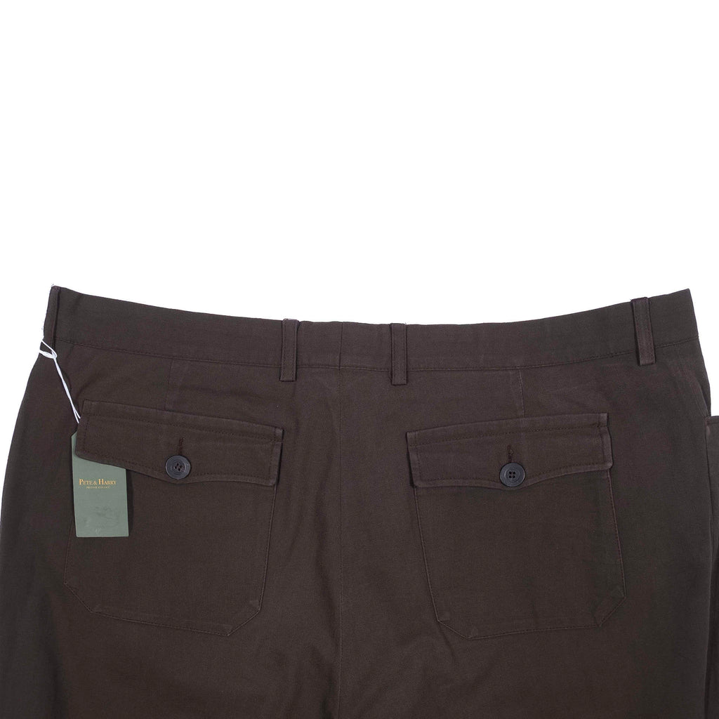 Dries Van Noten Brown Cotton Trousers Sz 54