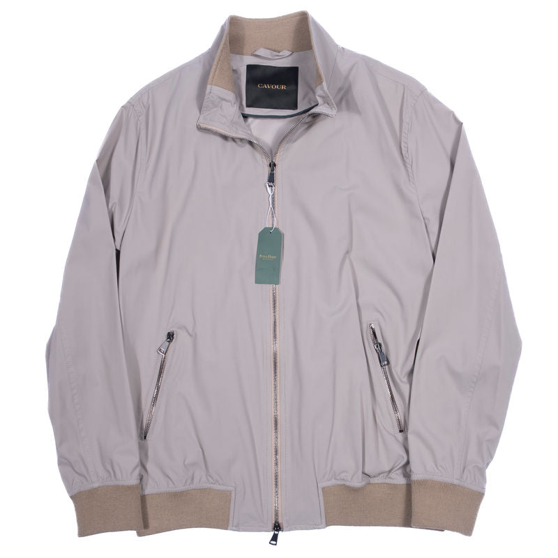 Cavour Beige Harrington Jacket Sz 52