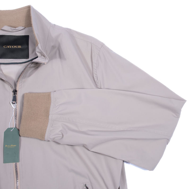 Cavour Beige Harrington Jacket Sz 52