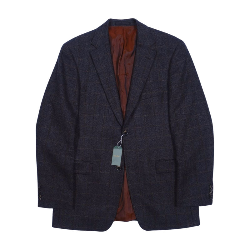 Hugo Boss Grey Windowpane Tweed Sport Coat