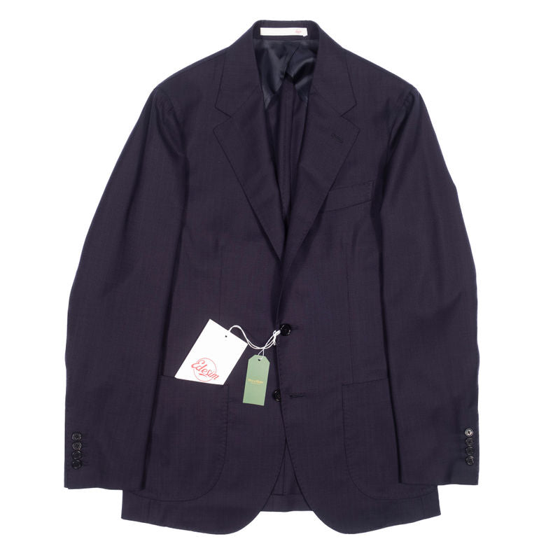 Neapolitan Hand Tailored Navy Wool Sport Coat Sz 48