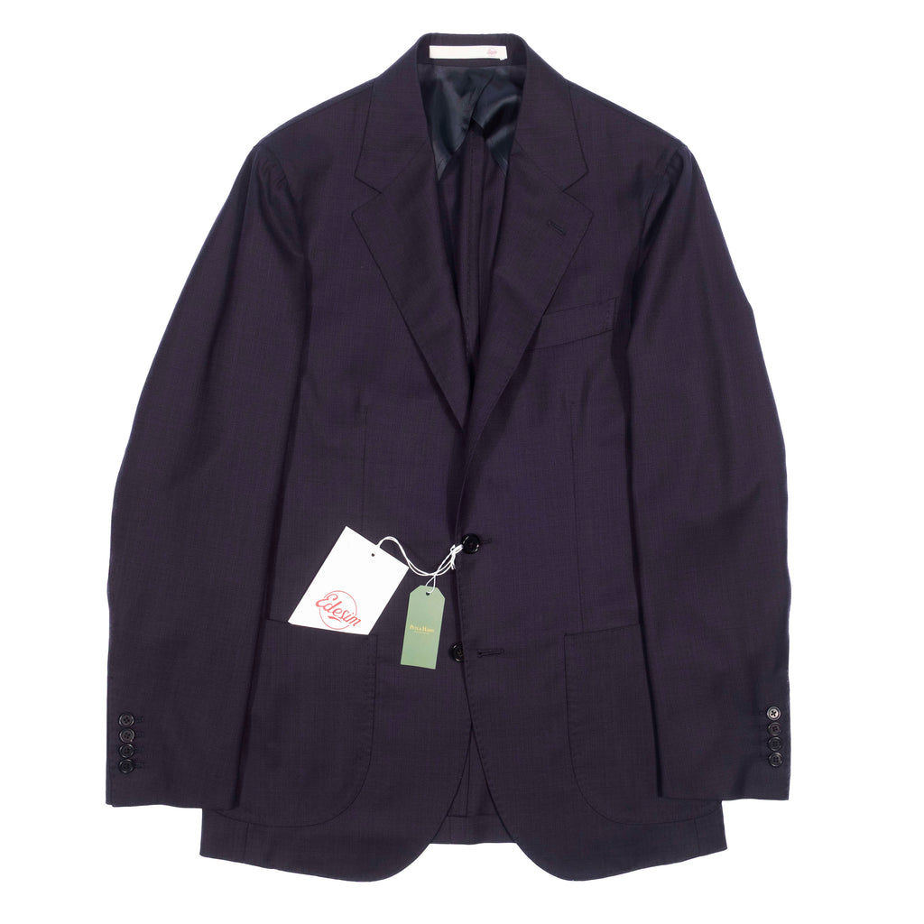Neapolitan Hand Tailored Navy Wool Sport Coat Sz 48
