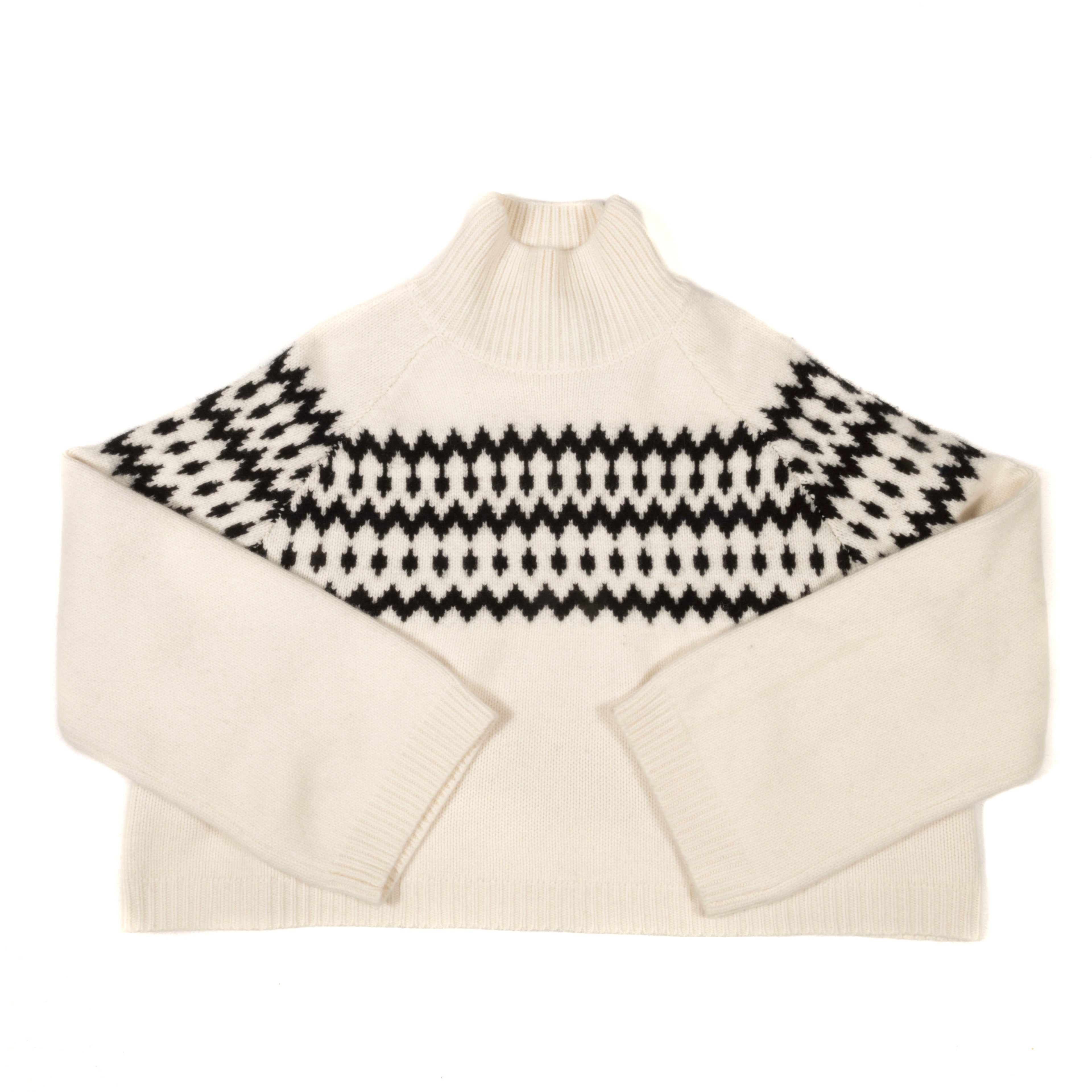 Fair Isle turtleneck White Cashmere