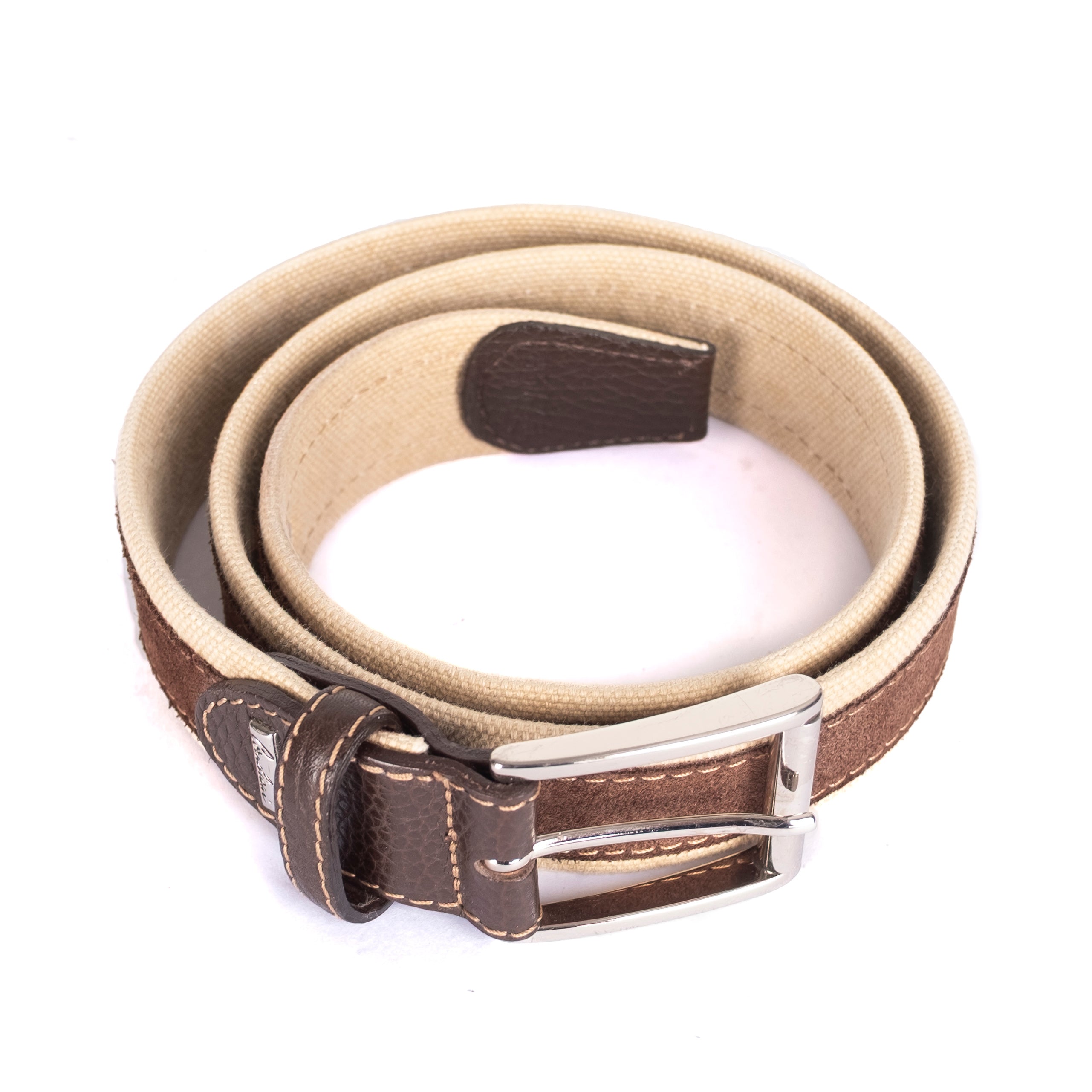Brown Suede & Cotton Belt