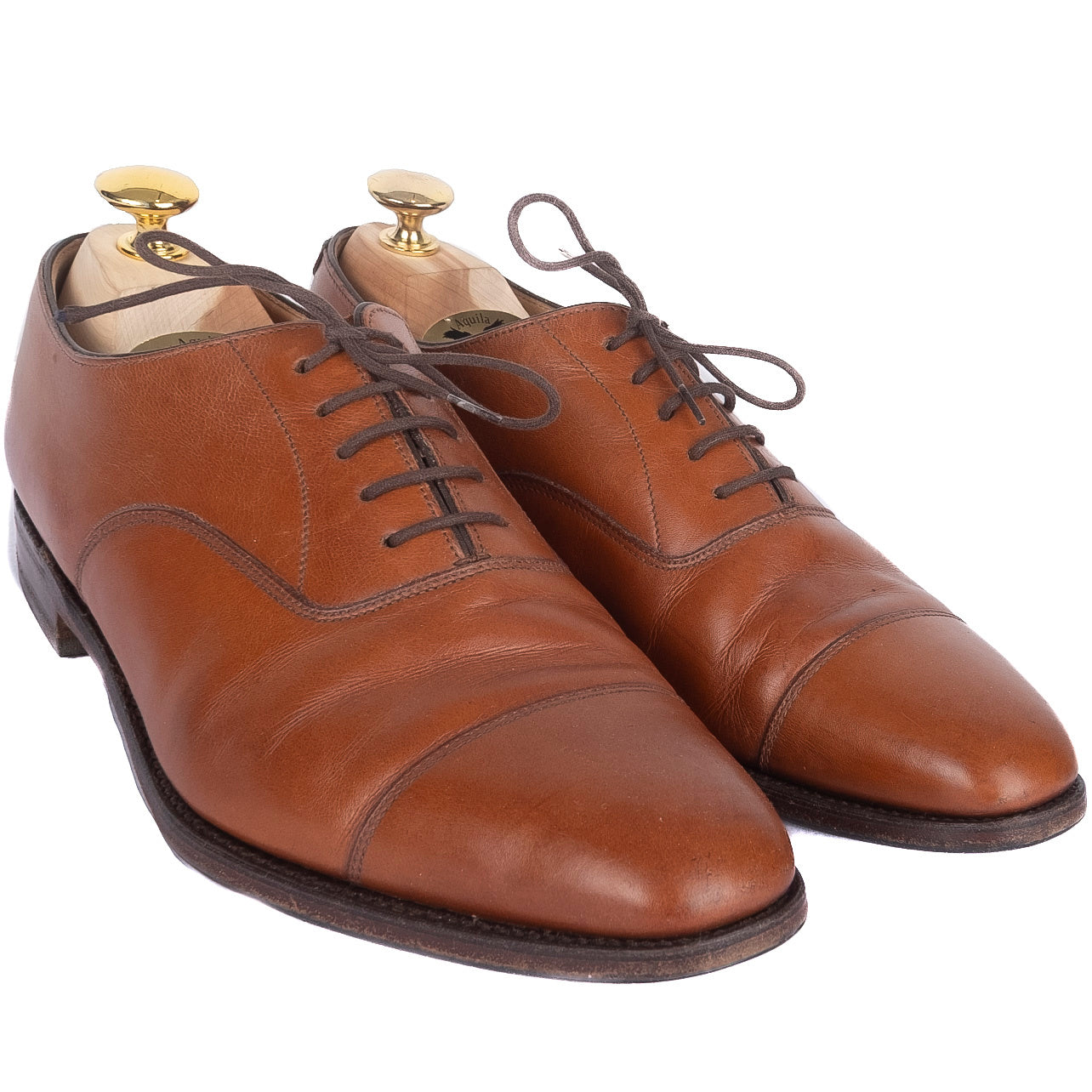 Brown Cap Toe Oxfords