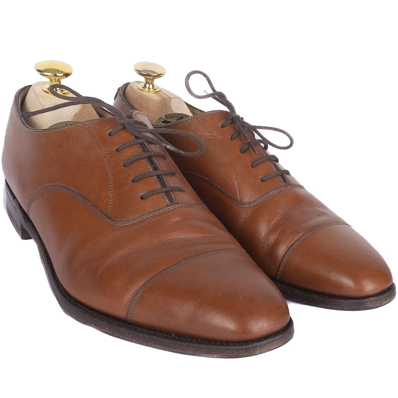 Brown Cap Toe Oxfords