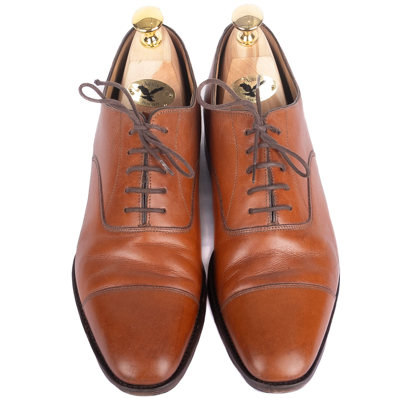 Brown Cap Toe Oxfords
