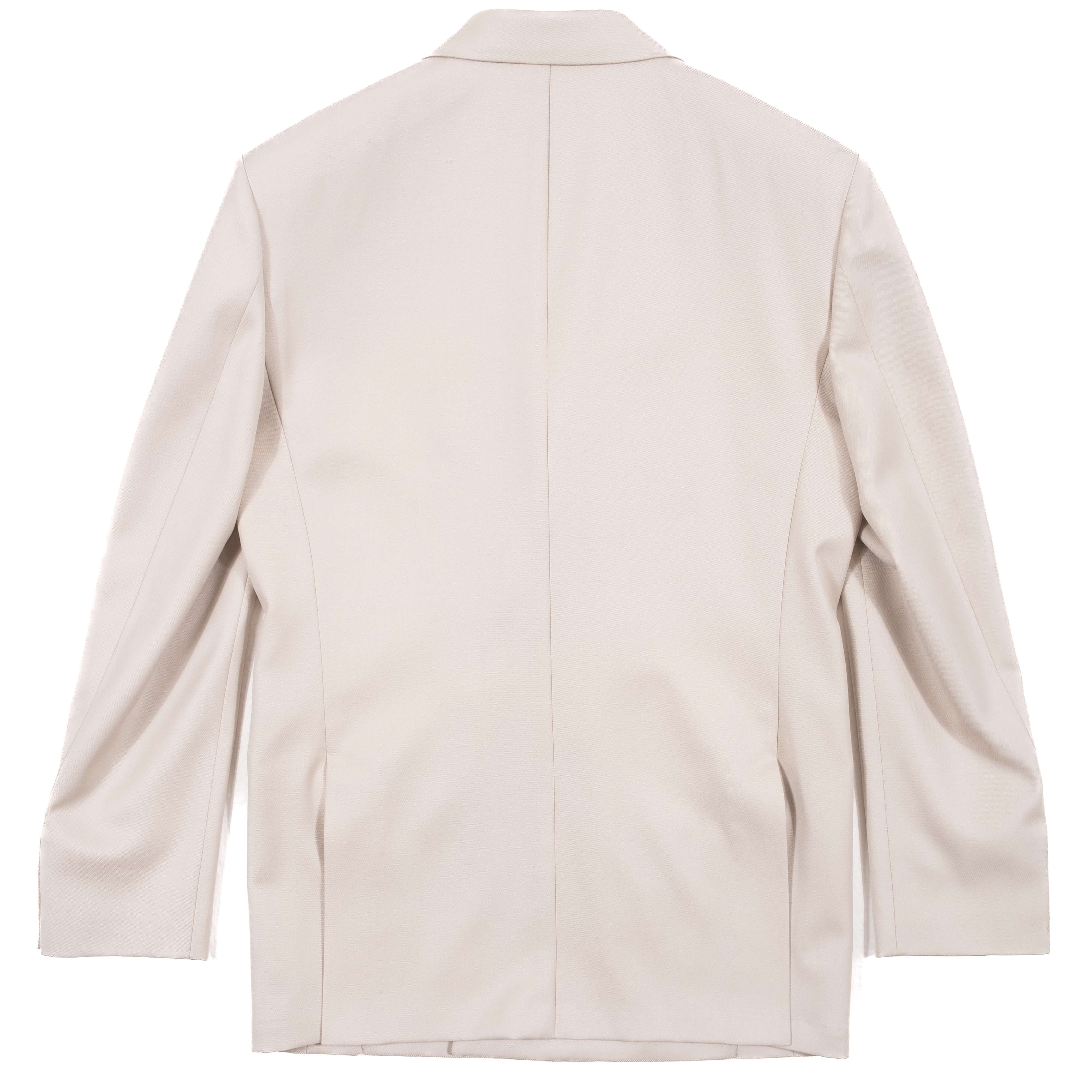 Neapolitan Hand Tailored Beige Double Breasted Cavalry Twill Sport Coat 48