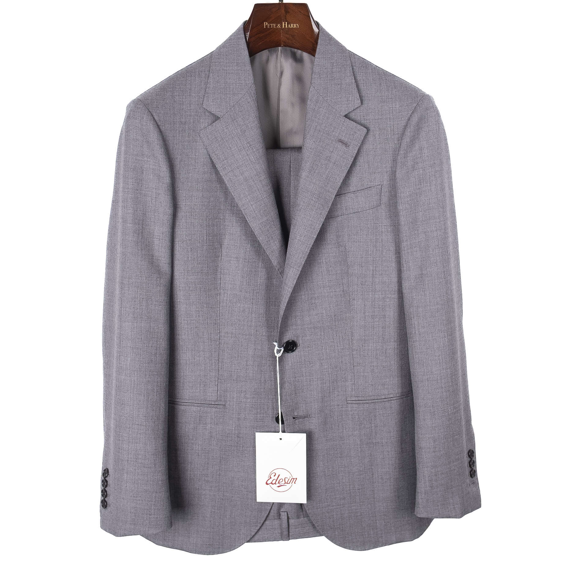 Neapolitan Hand Tailored Dugdale Grey High Twist Wool Suit 52