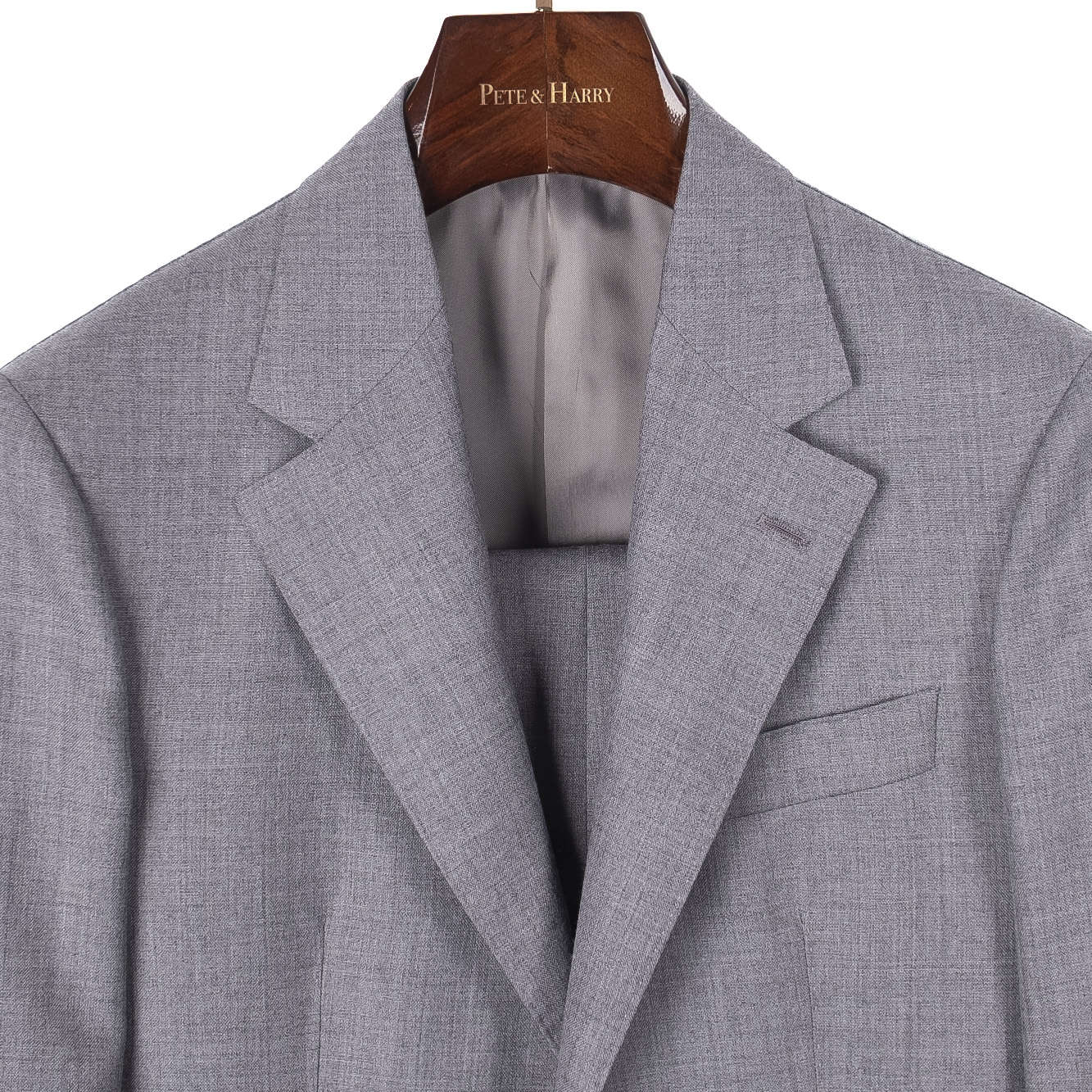 Neapolitan Hand Tailored Dugdale Grey High Twist Wool Suit 52