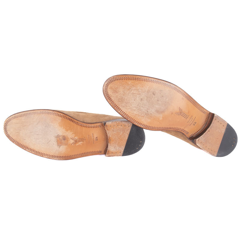 Suede Sand Tassel Loafers