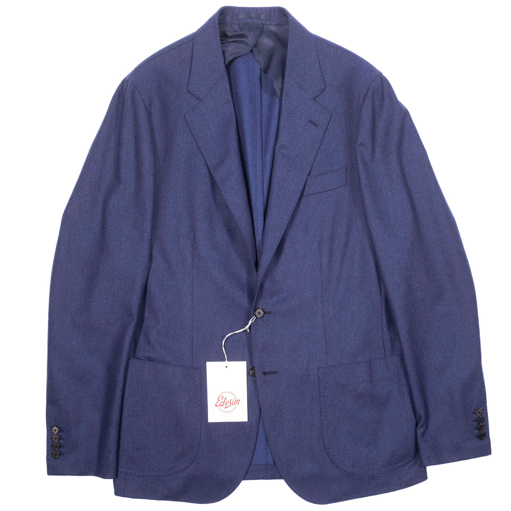 Neapolitan Hand Tailored Blue Flannel Sport Coat 50