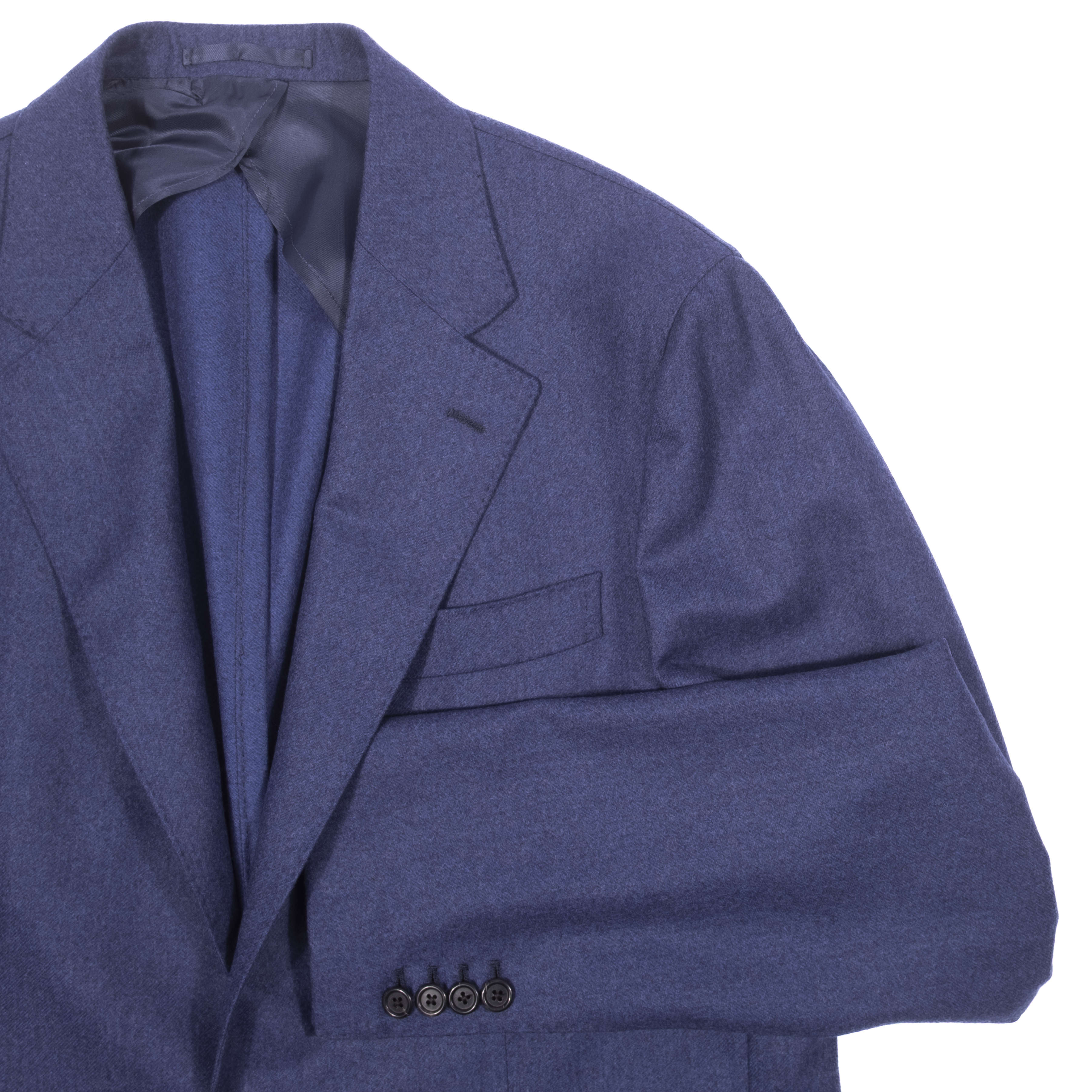 Neapolitan Hand Tailored Blue Flannel Sport Coat 50
