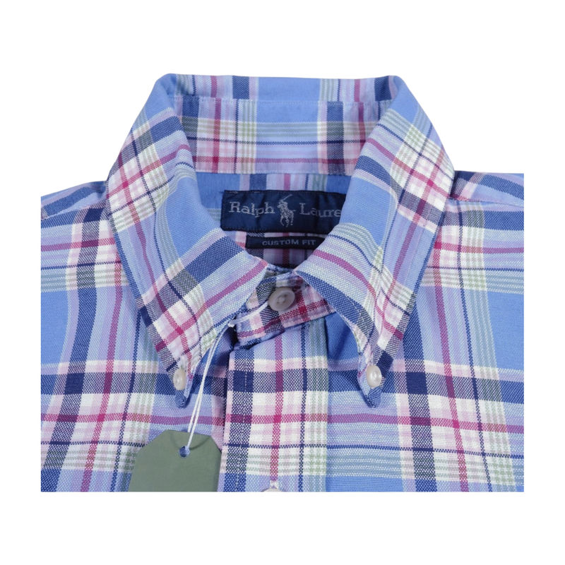 Ralph Lauren Buttondown Shirt Blue, White and Pink Checks