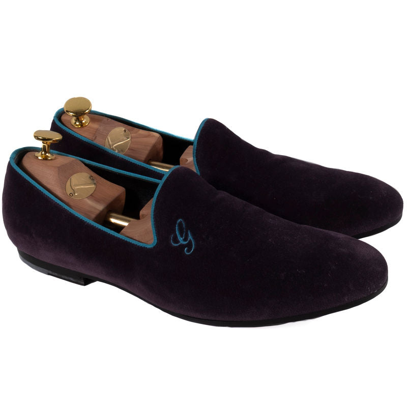 Est. Retail Price 10 000 SEK - Gucci Purple Velvet Slippers 41.5 (EU)