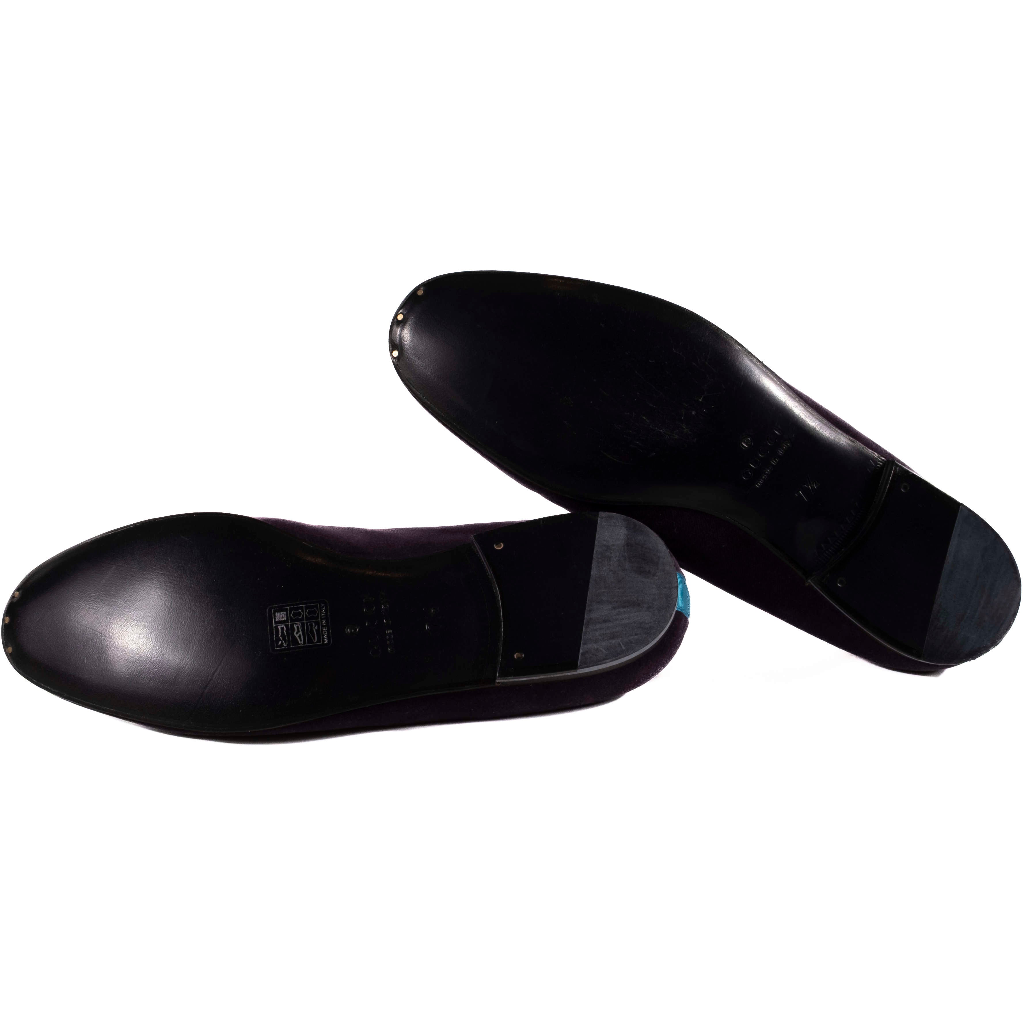 Est. Retail Price 10 000 SEK - Gucci Purple Velvet Slippers 41.5 (EU)