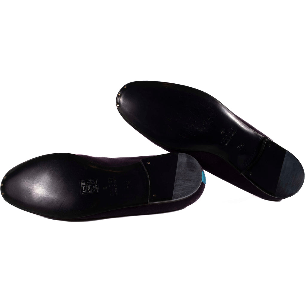 Gucci Purple Velvet Slippers 41.5 (EU)