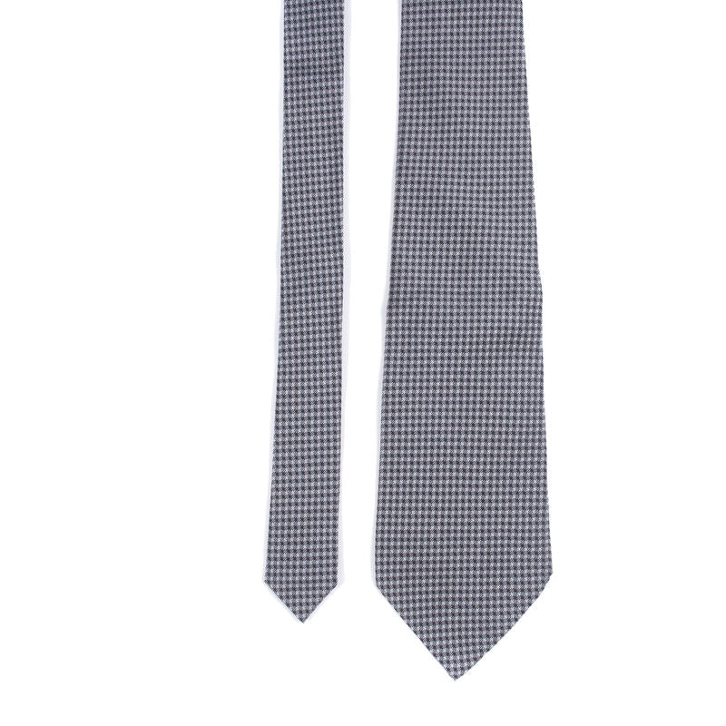 Castellani Grey Mini Check Tie