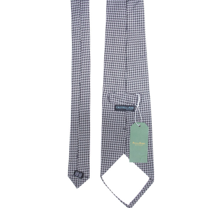Castellani Grey Mini Check Tie