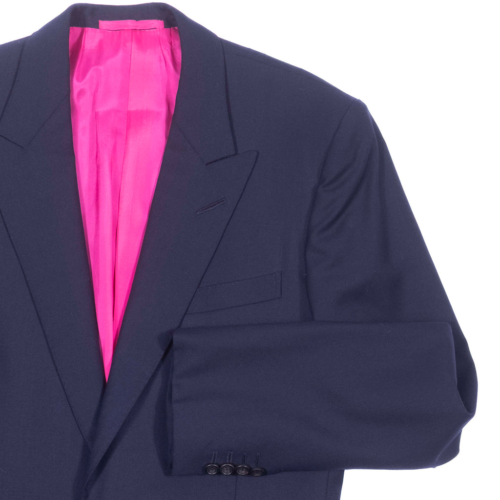 Whitcomb & Shaftesbury Navy Bespoke Sport Coat Sz 48