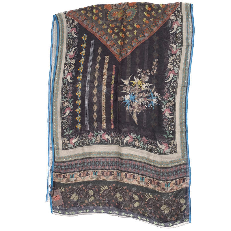 Multicoloured Patterned Scarf