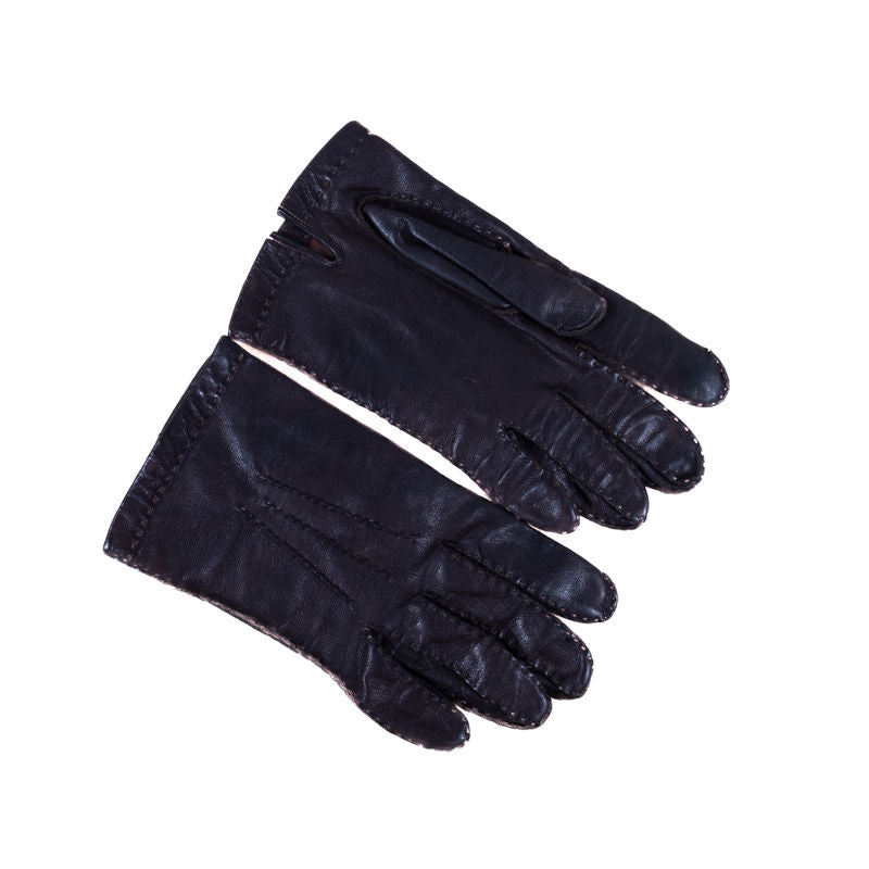 Dark Brown Leather Gloves