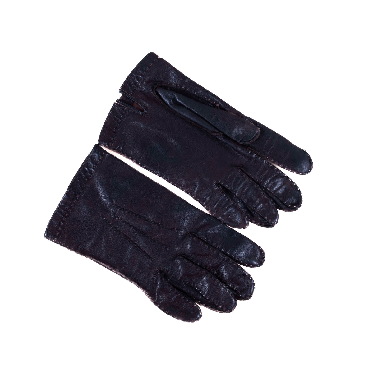 Dark Brown Leather Gloves