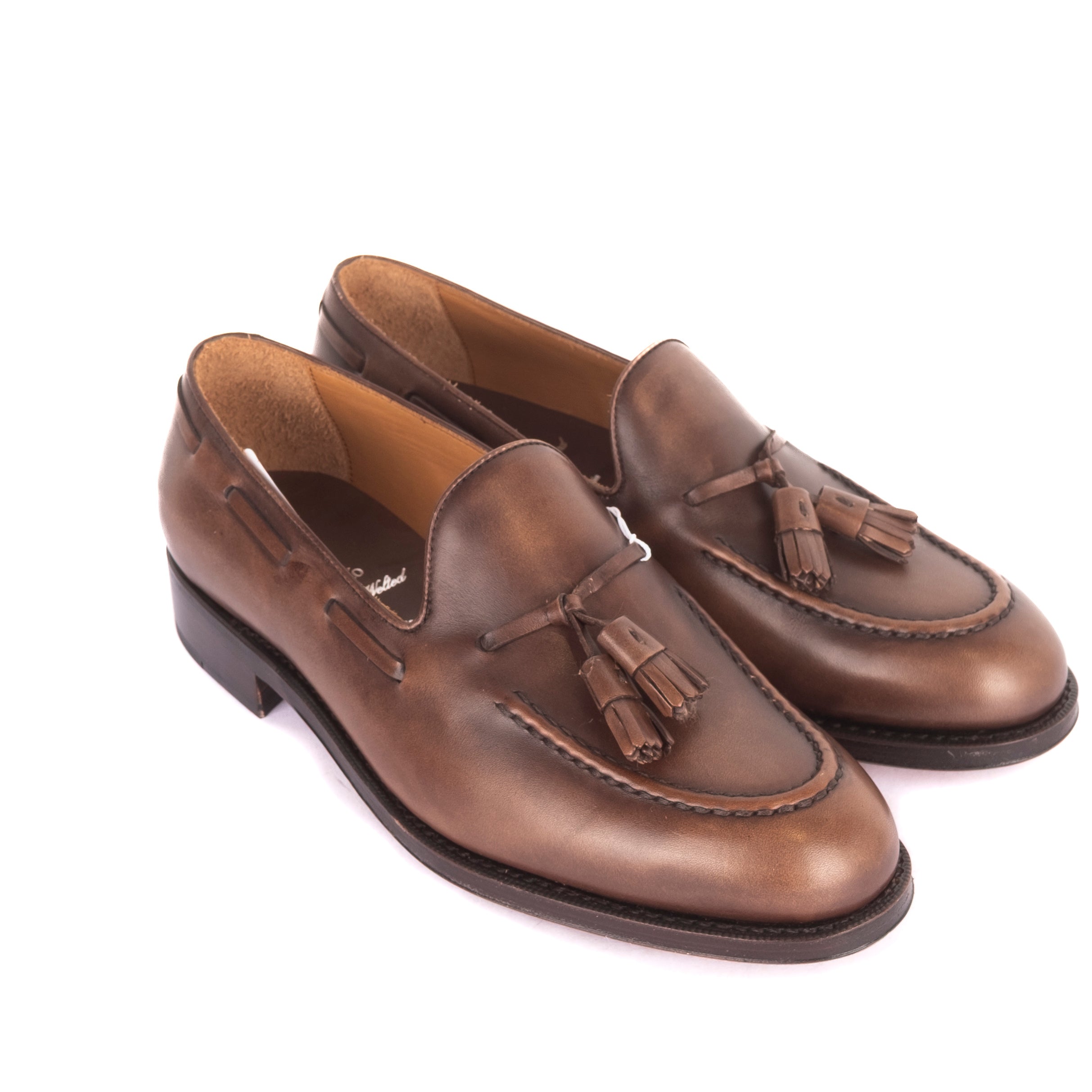 Box Calf Brown Tassel Loafers