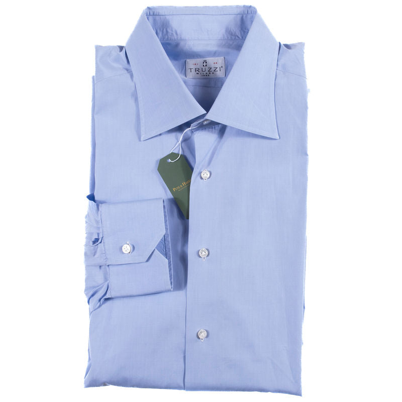 Truzzi Sz 46 Blue Business Shirt