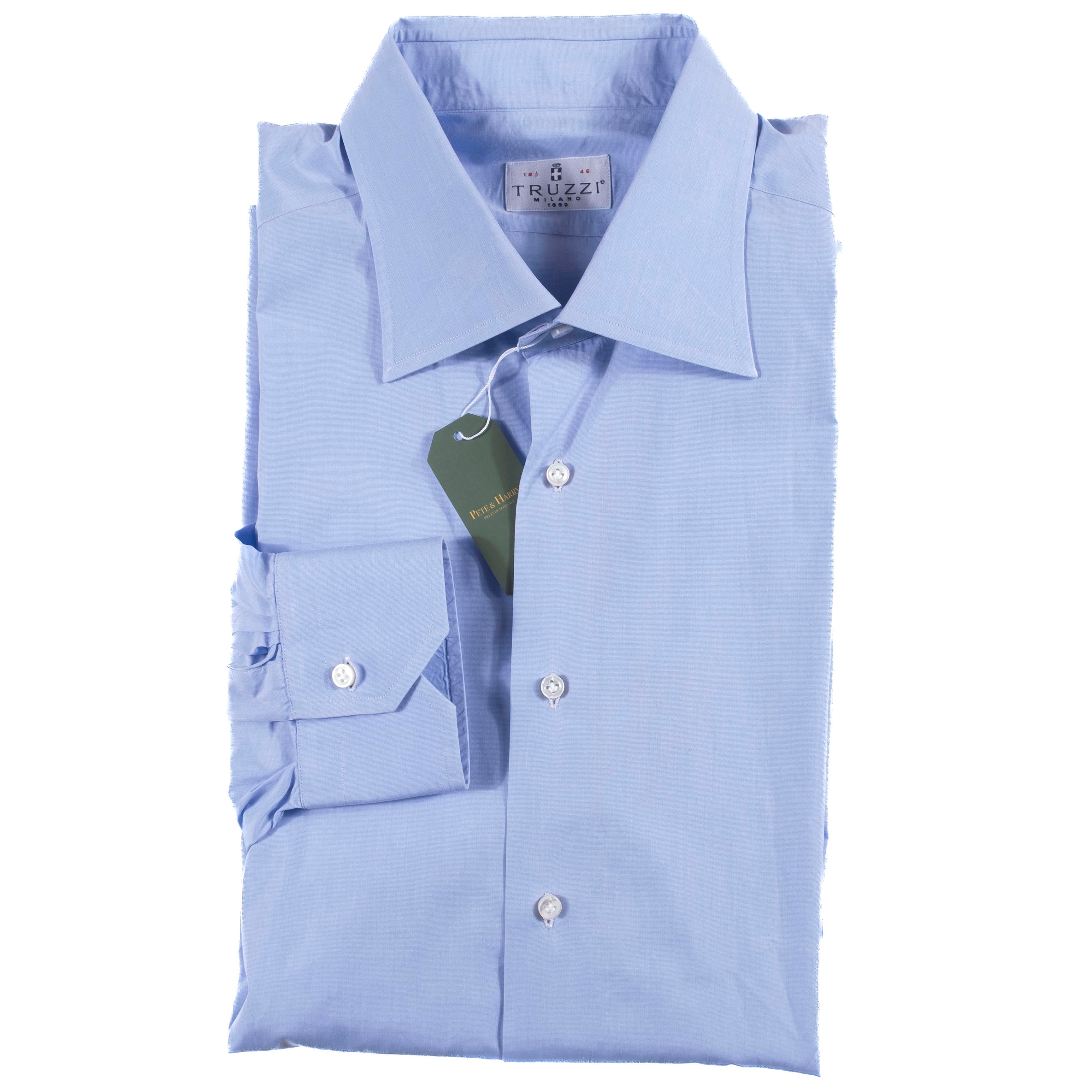 Truzzi Sz 46 Blue Business Shirt