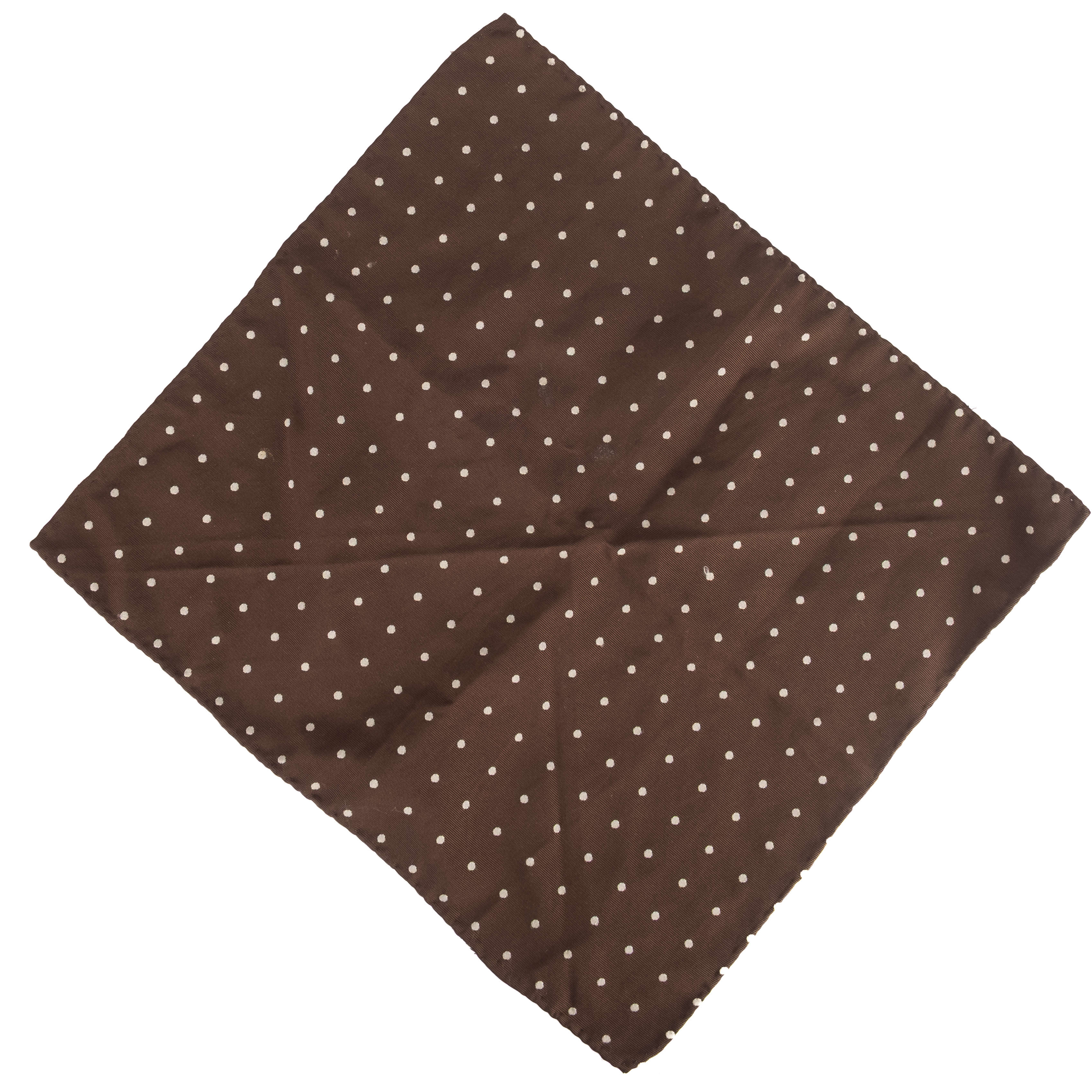 Brown Dotted Pocket Square
