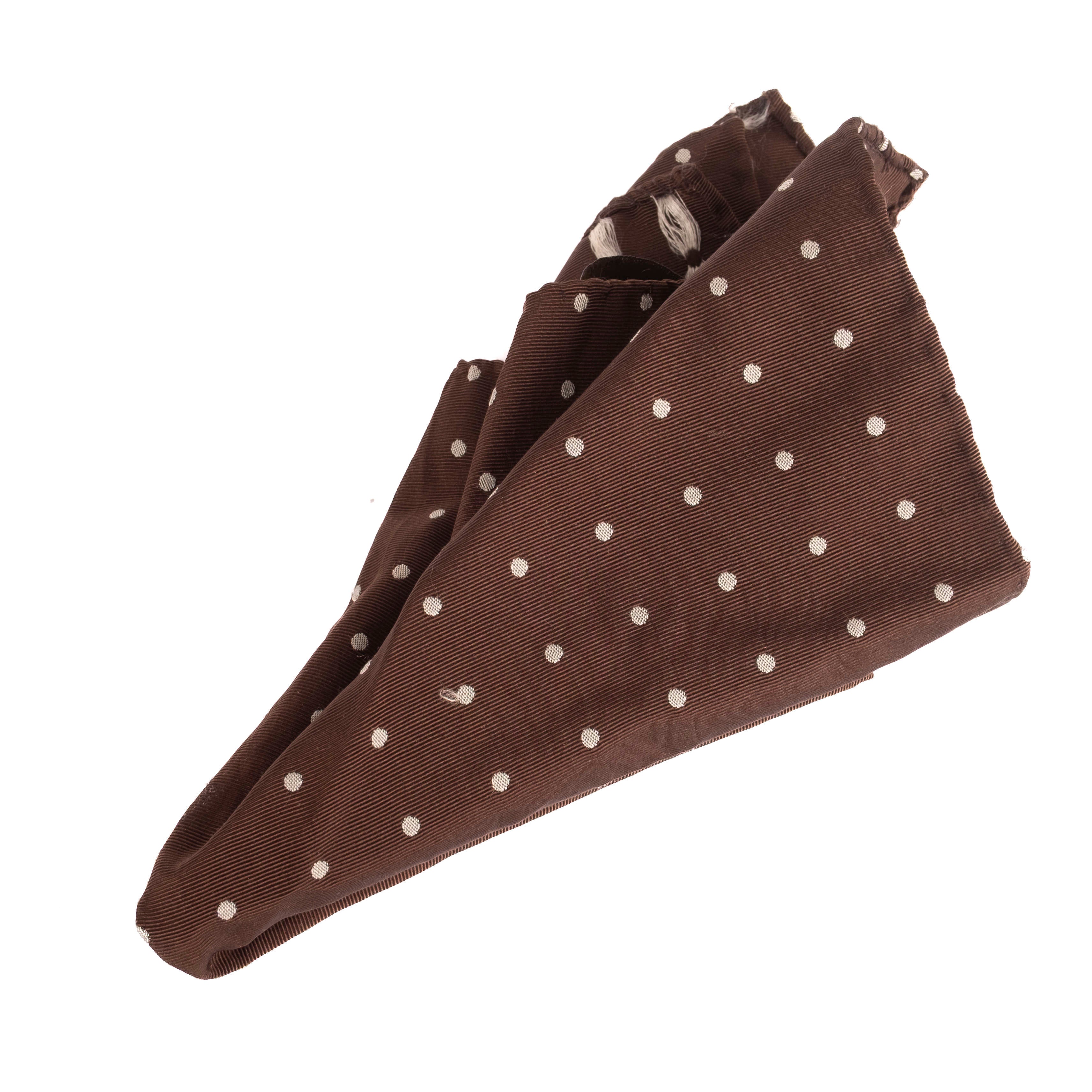 Brown Dotted Pocket Square
